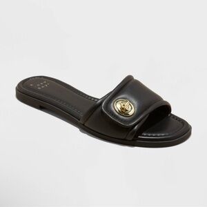 NWT NWT Women's Audrey Slide Sandals - A New Day
Black 8.5
